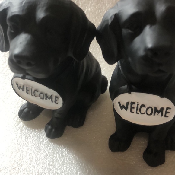 Black Welcome dogs -sets of 2 - Picture 4 of 16